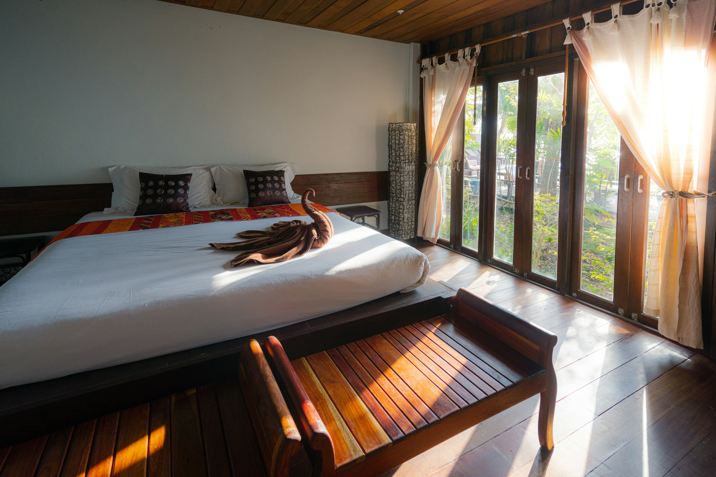 Luxury villa interior overlooking the ocean